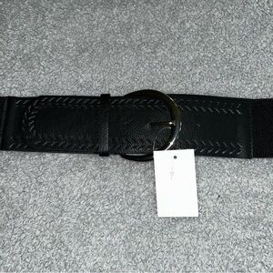 Torrid Black Belt with Circular Gun Metal Buckle